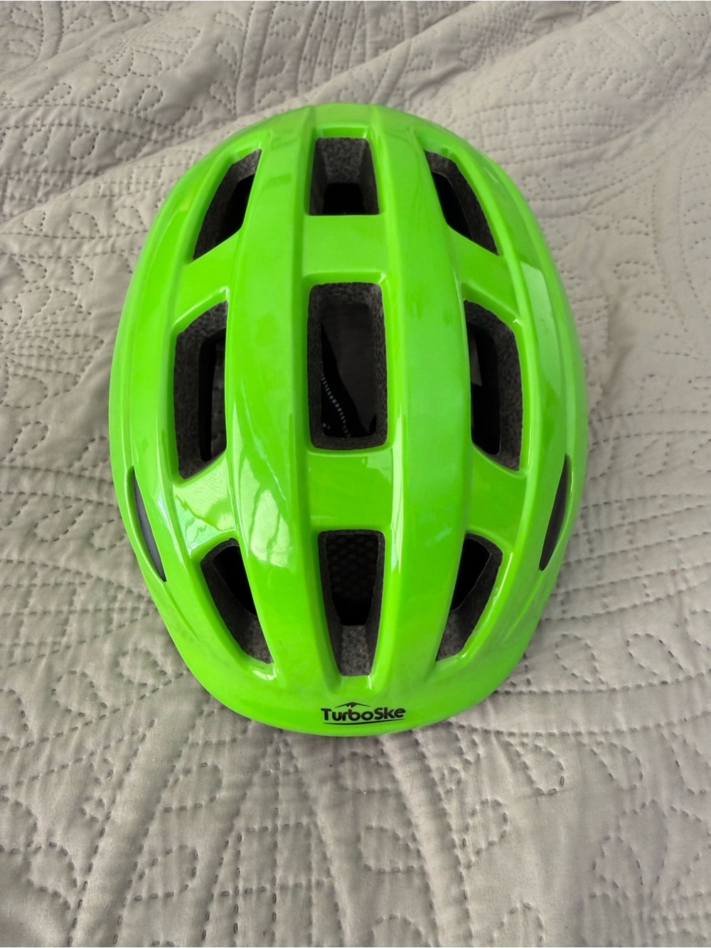 Turboske Lime Green Kids Bike Helmet S